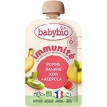 Babybio Био плодов мус за имунитет Babybio - Ябълка, банан, киви и ацерола, 100 g (3288131541310) - ozone