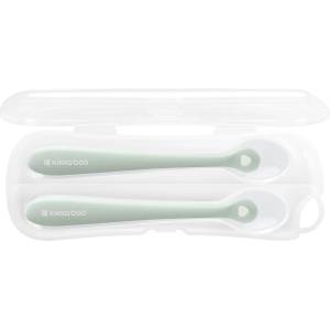 Kikkaboo Лъжици силиконови в кутия 2бр Sage