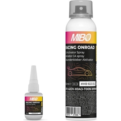 MIBO Racing Onroad vteřinové lepidlo 20g + aktivátor spray 150ml