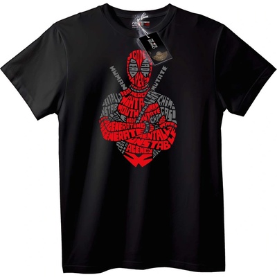 NOONEBRAND Тениска Deadpool X-Men Арт с Думи - 2XL, White