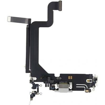 AppleKing nabíjecí a audio flex konektor pro iPhone 14 Pro Max - stříbrný