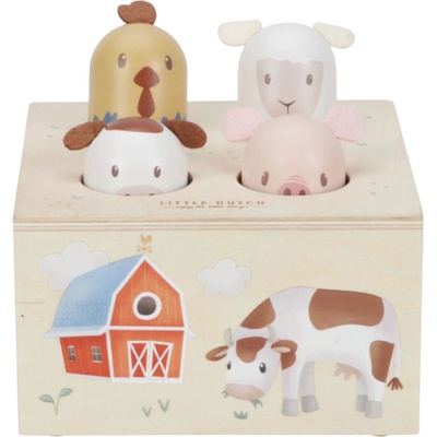 Little Dutch Дървена музикална играчка Little Dutch Little Farm - Pop-Up (LD7156)