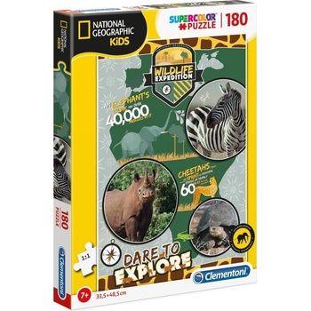 Clementoni National Geographic Kids Wildlife Expedition Пъзел Унисекс 7+ години 180 бр