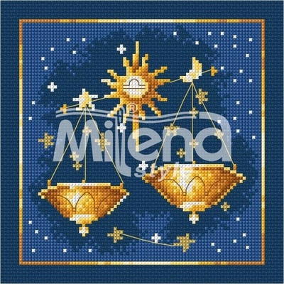 Milena Style Зодия Везни - гоблен със схема конци Ariadna