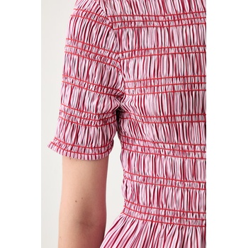 Tommy Hilfiger блуза с волани дамска с памук (WW0WW49886)