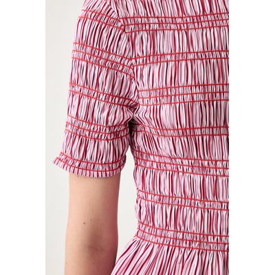 Tommy Hilfiger блуза с волани дамска с памук (WW0WW49886)