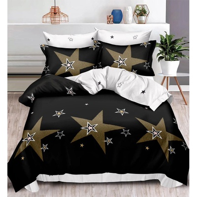 EmonaMall Двулицево спално бельо с ластик EmonaMall, 6 части - Модел S15226 (S15226-66666e)