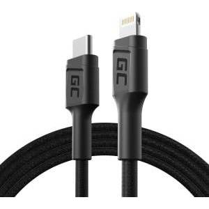 GREENCELL USB-C > Lightning (ST-ST) 1m Green Cell Black