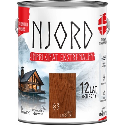NJORD Extrémní impregnace na dřevo – jasan laponský 5L, 12letá ochrana