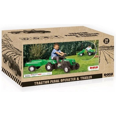 Dolu Šlapací traktor s nakladačem DOLU s přívěsem