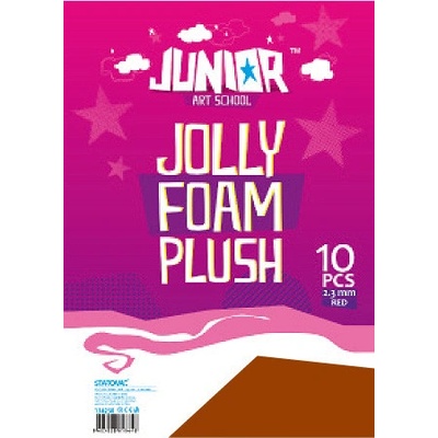 JUNIOR-ST Dekorační plyš A4 EVA 10 ks hnědý tloušťka 2,3 mm