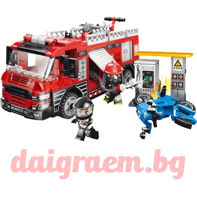 Qman Конструктор qman 12022 Пожарен автомобил комбиниран (q12022)