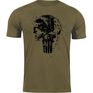 DRAGOWA Тениска с къс ръкав Frank The Punisher, маслиненозелена, 160 г/м2 (11284)