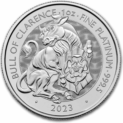 The British Royal Mint platinová mince Bull of Clarence 2023 heraldická série 1 oz – Zboží Dáma