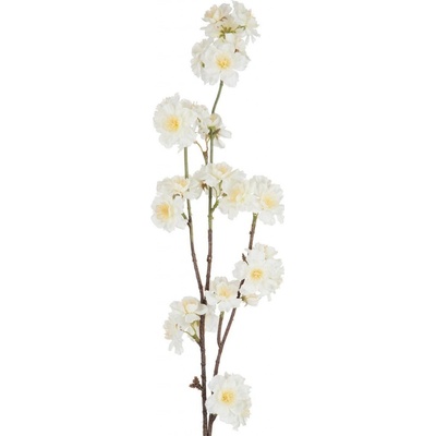 Dekorační umělá větvička s krémovými květy Kersenboom - 77,5 cm - J-Line by Jolipa
