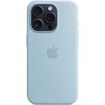 Apple Калъф Apple - Silicone, iPhone 15 Pro, MagSafe, Light Blue (mwnm3zm/a)