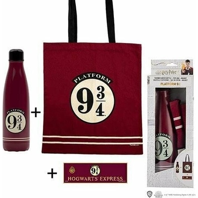 Harry Potter Dárkový set - Nástupiště 9 a 3/4 (taška, láhev, magnet)