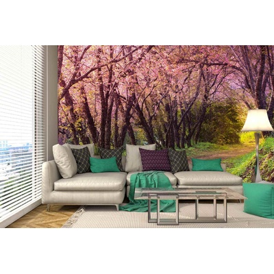 DIMEX ART Самозалепваща се флизелинова фототапета розова сакура 375 x 250 см