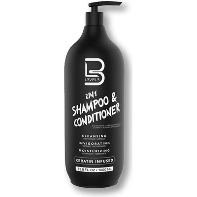 L3VEL3 šampón a kondicionér 2v1 Pro 1000 ml