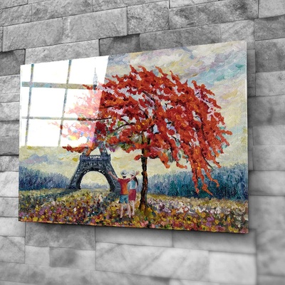 Art gift Стъклено АРТ пано - Романтичен Париж