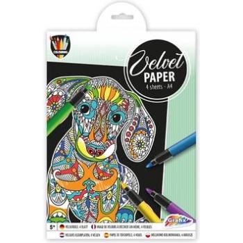 Image 1 of Grafix Velvet хартия - Куче, 4 листа (150054 x 1)