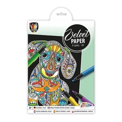 Grafix Velvet хартия - Куче, 4 листа (150054 x 1)