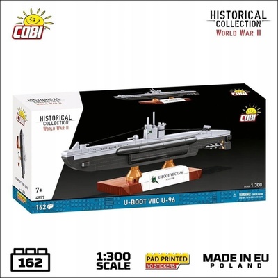 Cobi 4857 II WW Německá ponorka U-Boot VIIC U-96, 1:300, 162 k