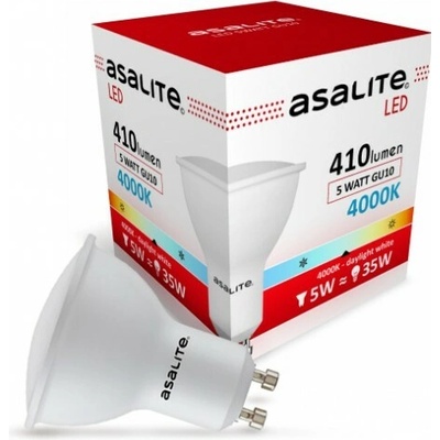 Asalite ASAL0029 LED bodová žiarovka GU10 5 W mliečna K 4000
