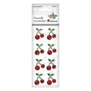 TITANUM Self-adhesive crystals cherries 8pcs