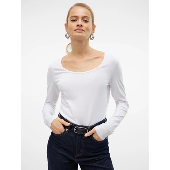 Image 1 of Vero Moda Тениска Vero Moda Women's Maxi U-Neck Long-Sleeve T-Shirt - Bright White