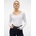 Vero Moda Тениска Vero Moda Women's Maxi U-Neck Long-Sleeve T-Shirt - Bright White