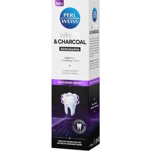 Perlweiss White & Charcoal избелваща паста за зъби 75ml