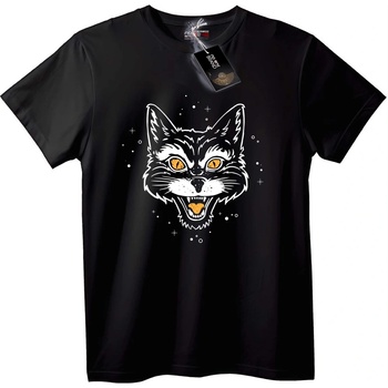 NOONEBRAND Тениска Свиреп Котарак - 2XL, White