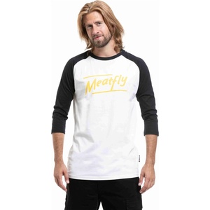 Meatfly мъжка тениска Kennedy Raglan White Black Meatfly | Cheren | МЪЖЕ | S