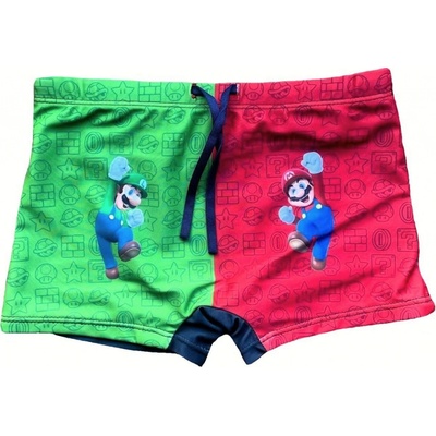 Super Mario plavky zeleno červené