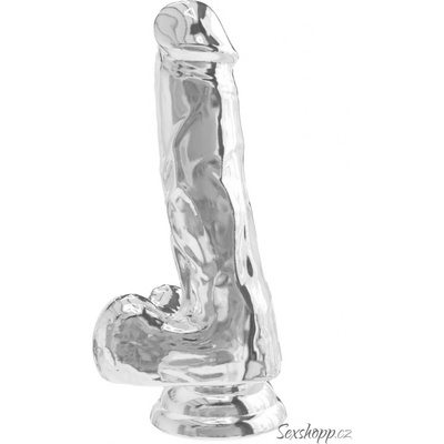 ToyJoy Get Real Clear Dildo with Balls 6 Inch