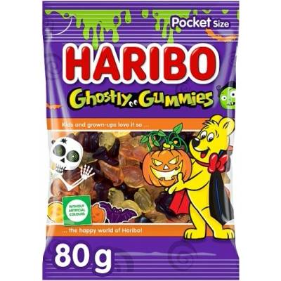 Haribo Ghostly Gummies želé s ovocnými príchuťami 80 g