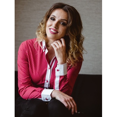Dámská košile Slim Fit VS-DK1601 Červená