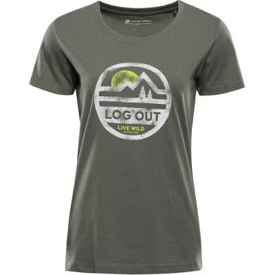 Alpine Pro TERMESA 4 dámske tričko s potlačou, zelená