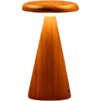 Gingko LED настолна лампа в естествен цвят с дървен абажур (височина 14 cm) Sylva - Gingko (G056M-AH)