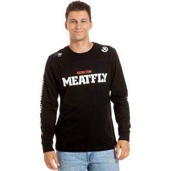 Meatfly pánské tričko s dlouhým rukávem Judgement Basic Logo Black