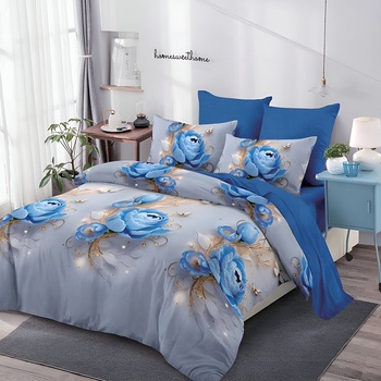 EmonaMall Двулицево спално бельо EmonaMall, 6 части - Модел S18928 (S18928-10000d-C-880)