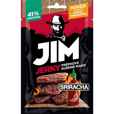 JIM JERKY hovězí s příchutí Chilli Sriracha 23 g