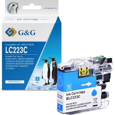 Compatible ГЛАВА ЗА BROTHER MFC J4420DW/J4620DW/J4625DW/J5320DW/J5620DW/J5625DW/J5720DW/DCP J4120DW - Cyan - LC223C (LC-223C) - PN NP-B-0223C - G&G (NP-B-0223C)