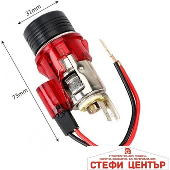 Paolo Универсална запалка за автомобили - 12v -09649 - червена (46087)