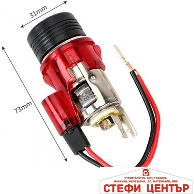 Paolo Универсална запалка за автомобили - 12v -09649 - червена (46087)
