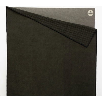 Bodhi ručník na jógu GRIP protiskluzové tečky 183 x 61 cm antracit