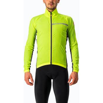 Castelli Мъжко яке за колоездене Castelli Squadra Stretch electric lime/dark grey