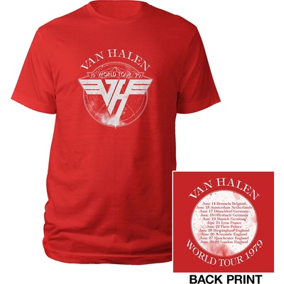 Van Halen tričko 1979 Tour červené