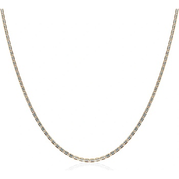 SAVICKI Синджирче Savicki 2, 55 мм: двуцветно злато, 585, плочка